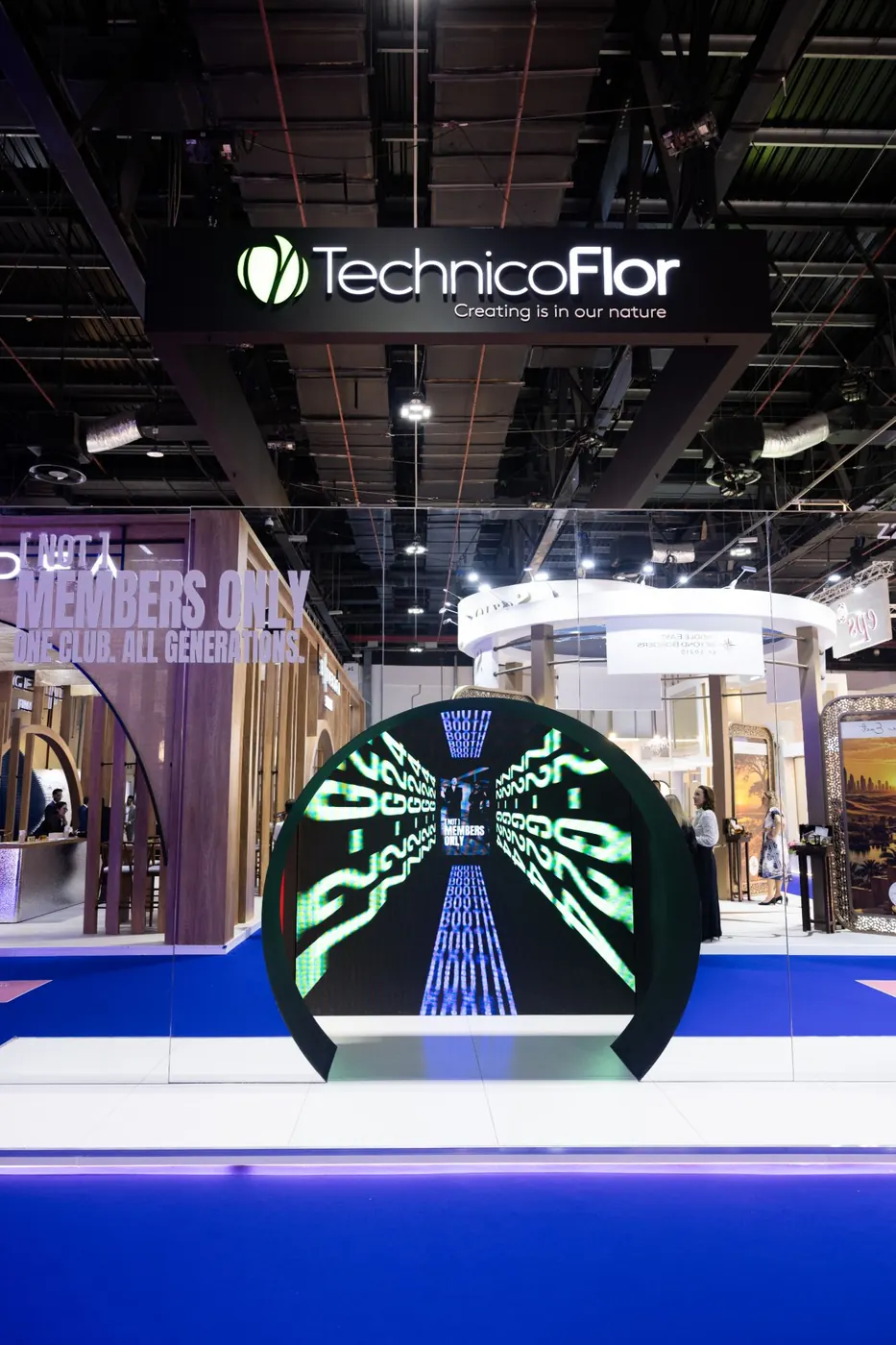 TechnicoFlor booth entrance with the LED arch